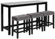 New Classic® Home Furnishings Celeste 4-Piece Black/Gray Bar Dining Set-0