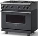 Viking® 7 Series 36" Cast Black Pro Style Natural Gas Range with 12" Reversible Griddle-5