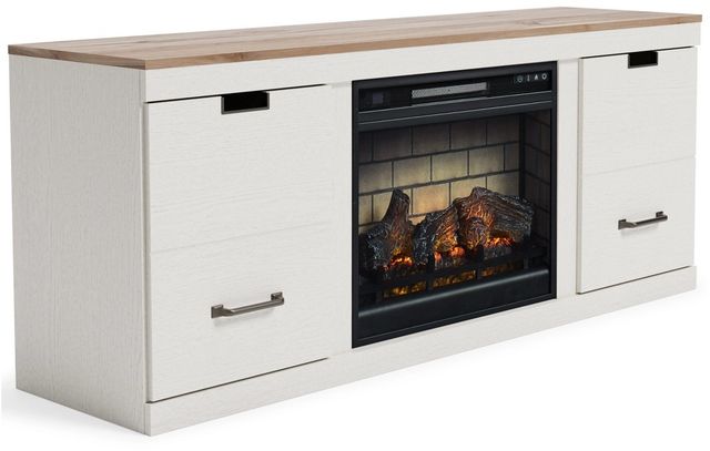 Signature Design by Ashley® Vaibryn Two-Tone TV Stand with Electric Infrared Fireplace Insert-0