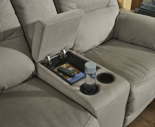 Signature Design by Ashley® Next-Gen Gaucho Putty Power Reclining Loveseat with Console-3