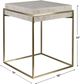 Uttermost® India Ivory Burl Accent Table with Brushed Brass Base-2