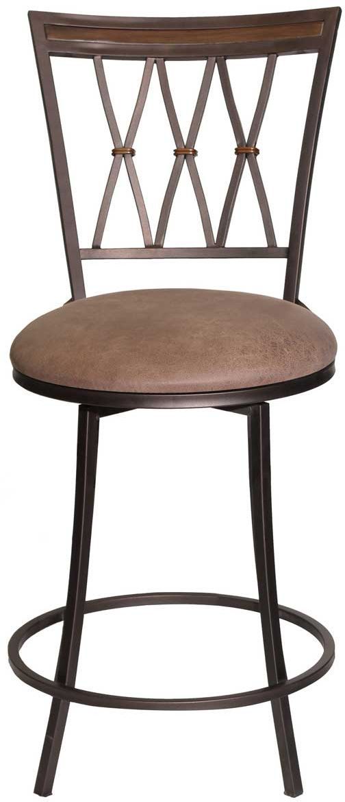 Steve Silver Co. Sedona Brown Cherry/Dark Camel Swivel Counter Stool-3
