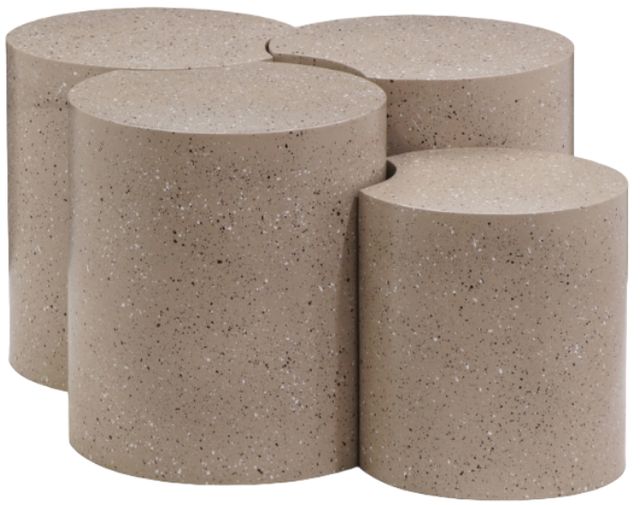 Meridian Furniture Dimple 4-Piece Taupe Modular Nesting Coffee Table Set-0