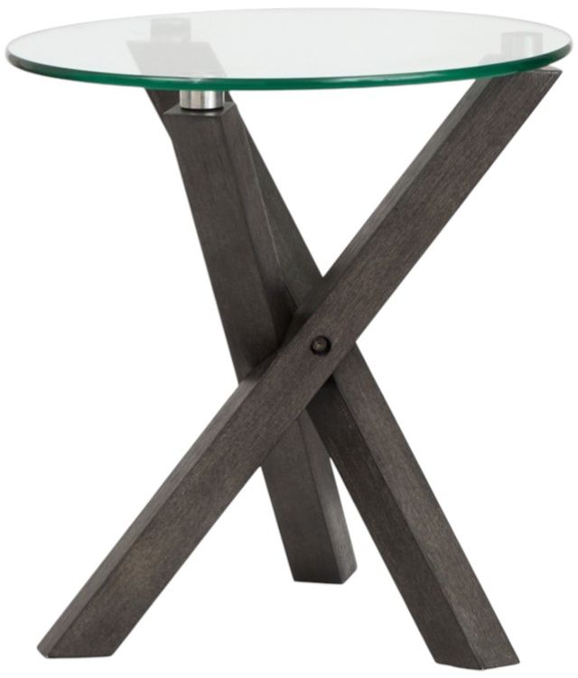 Magnussen Home® Jax Carbon Shadow Round End Table-1