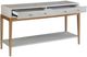 Bassett Mirror Perrine Graphite Gray Console Table with Antique Gold Base-2