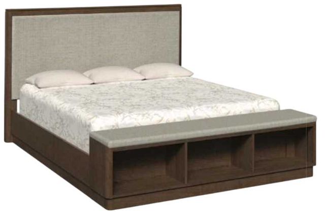 Country View Woodworking Customizable Rochelle California King Upholstered Panel Bed-0
