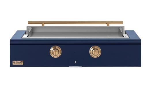 Caliber™ Rockwell Social 48" Cobalt Built-In Liquid Propane Outdoor Griddle with Gold Hardware-0