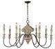 Forty West Celia Beige 8-Light Chandelier-0