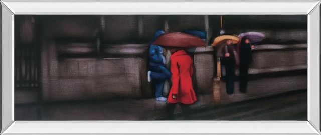 Classy Art Down on the Street by Xavier Visa Mirrored Frame Wall Art-0