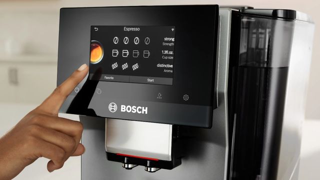Bosch® 800 Series VeroCafe Piano Black Fully Automatic Espresso Machine-1