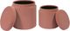TOV Furniture by TOV Slashed Set of 2 Blush Kris Storage Ottomans-1