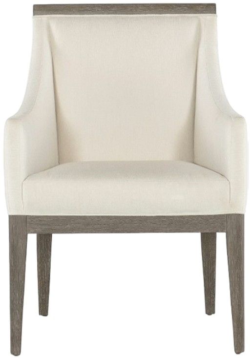 Hooker® Furniture Modern Mood Cottony Cotton/Mink Upholstered Dining Arm Chair-2