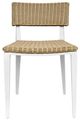 Uttermost® Calbas Honey/White Aluminum/Wicker Outdoor Dining Chair-3