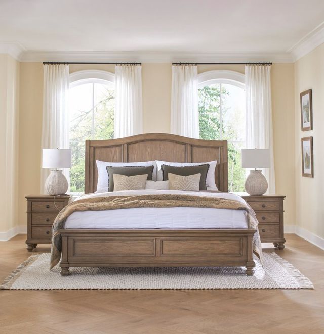 aspenhome® Oxford Tan Queen Sleigh Bed-1