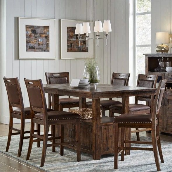Jofran Inc. Cannon Valley Brown Upholstered Counter Stool-1