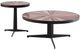 Armen Living Beka 2-Piece Maroon Top Coffee Table Set with Black Base-0
