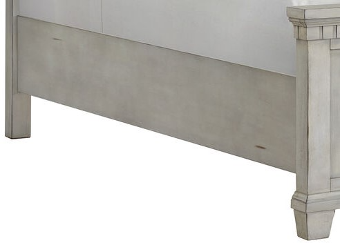 Elements International McCoy Antique White Queen Storage