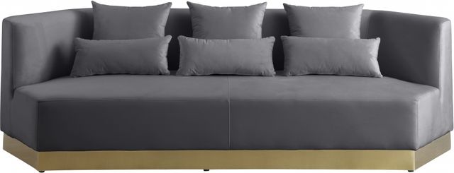 Meridian Furniture Marquis Grey Velvet Sofa-1