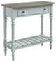 Null Furniture 6618 Acorn Small Console Table with Cottage Blue Base-0