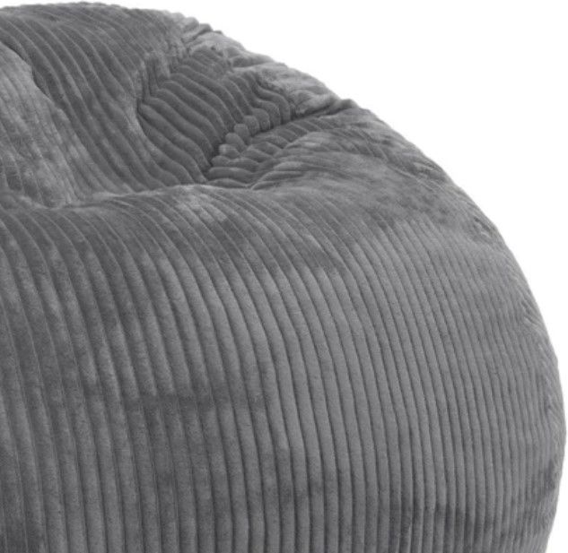 CordaRoy's® Gray Plush Corduroy King Bean Bag-1