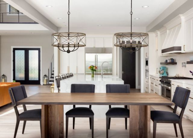 Cal® Lighting & Accessories Modica Distress Ivory Chandelier-1