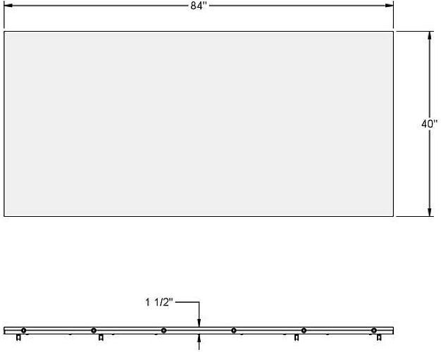 Amisco Customizable Ezra 84" Rectangular Dining Table with Decorative Bolts and 1.5" Solid Birch Top-1