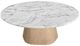 Moe's Home Collection Evelyn Ashen Gray Matrix Marble Top Coffee Table with Natural Base-2