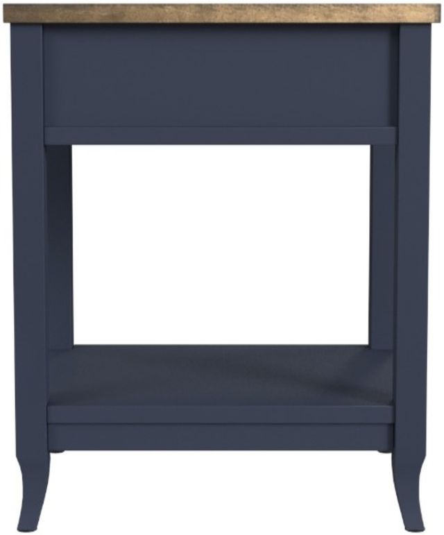 Null Furniture Mystic Navy/Toasted Almond Charging Chairside End Table-1