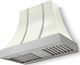 La Cornue CornuFé Cascade 36" Pure White Wall Mounted Range Hood with Satin Chrome Trim-0