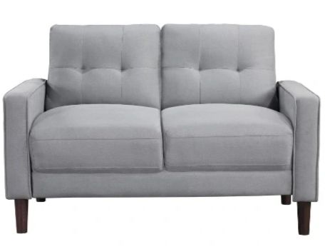 Coaster® Bowen 3-Piece Gray Upholstered Track Arm Tufted Seating Set-2
