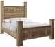 Elements International Salerno Light Queen Post Bed-0