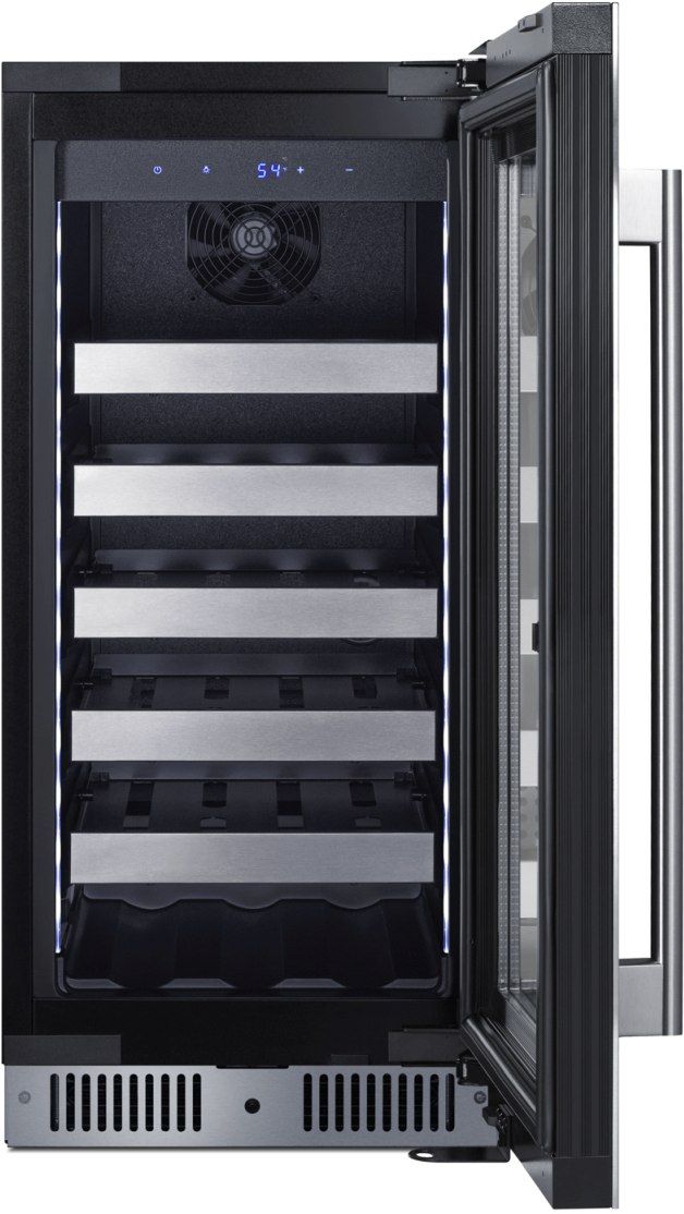 Summit® 15" Stainless Steel Built-In Wine Cooler-1