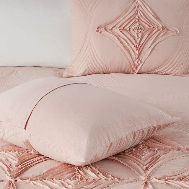 Olliix by Madison Park Colette 4 Piece Blush King/California King Comforter Set-3