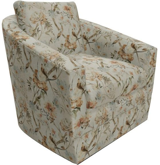 Craftmaster® Customizable Craftmaster Essentials Barrel Back Swivel Chair-2