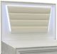 Elements International Denmark White Queen Upholstered Panel Bed with LED -1