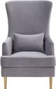 TOV Furniture Alina Grey Tall Tufted Back Chair-1