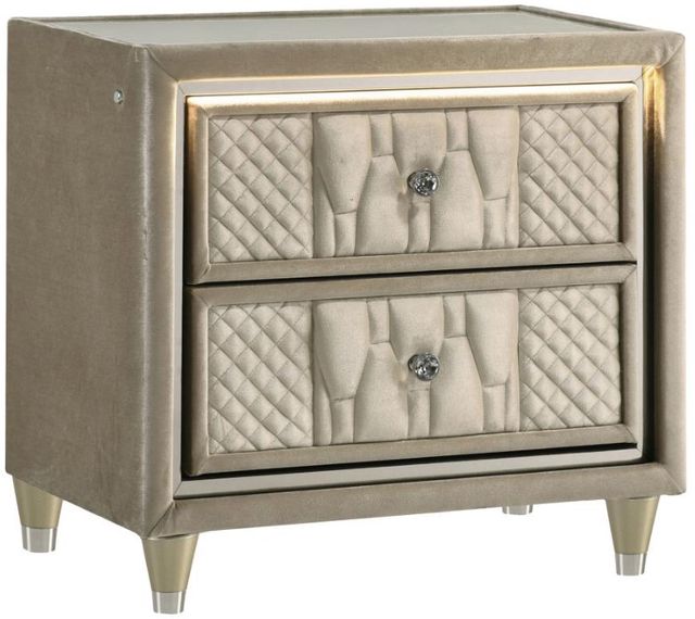 Coaster® Lorient 4-Piece Camel/Ivory Queen Panel  Bedroom Set-2