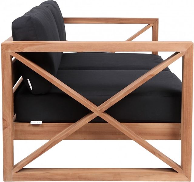 Meridian Furniture Anguilla Black Fabric Outdoor Loveseat-2