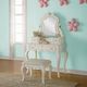 ACME Furniture Edalene Pearl White Vanity Desk with Mirror-1