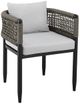 Armen Living Alegria Set of 2 Grey Outdoor Patio Dining Chair-2
