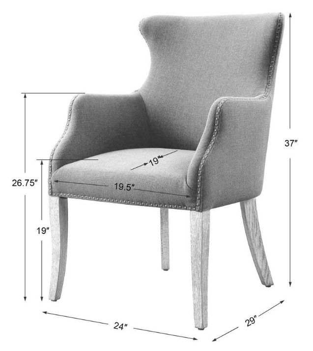 Uttermost® Yareena Denim Blue Wing Chair-2