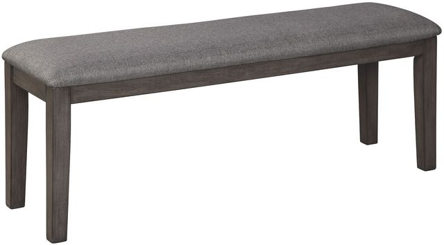 Benchcraft® Luvoni Dark Charcoal Gray Upholstered Bench-0
