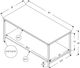 Monarch Specialties Inc. White 40"L Two Tier Coffee Table with Black Metal Frame -4