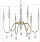 Forty West Liv Gold/White 6-Light Chandelier-1