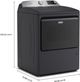 Maytag® 7.4 Cu. Ft. Midnight Steel Gas Dryer with Extra Power and Advanced Moisture Sensing-1