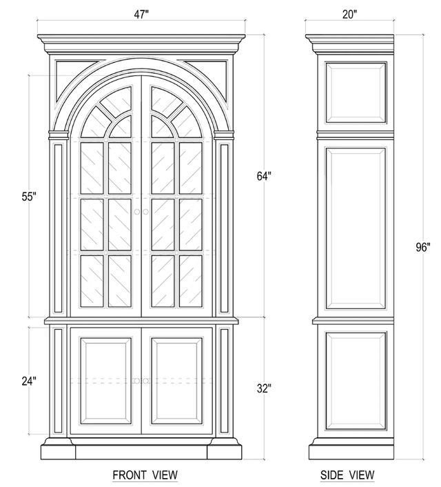 Bramble Customizable Roosevelt Library Bookcase-1
