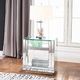 ACME Furniture Nysa Glass Top End Table with Mirrored Base-2