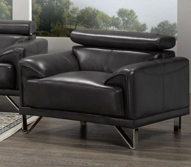 Brassex Inc. Layla Dark Grey Arm Chair-3