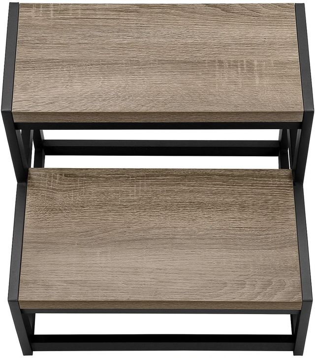 Monarch Specialties Inc. Black/Dark Taupe Step Stool-2