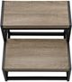 Monarch Specialties Inc. Black/Dark Taupe Step Stool-2
